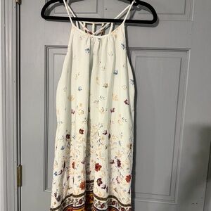 Hem & Thread Cream Floral Mini Dress
